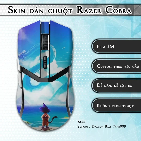 Skin dán chuột Razer Cobra Pro mẫu Songoku Dragon Ball 7vnr009