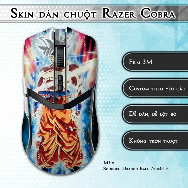 Skin dán chuột Razer Cobra Pro mẫu Songoku Dragon Ball 7vnr013