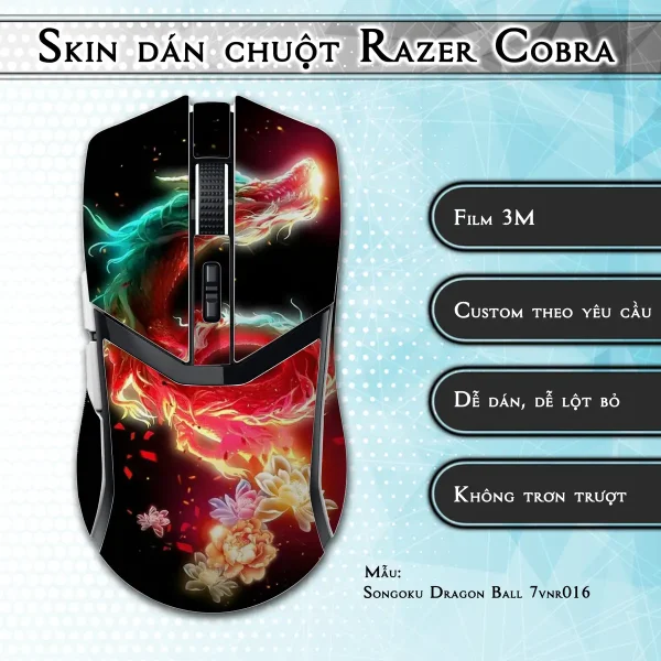 Skin dán chuột Razer Cobra Pro mẫu Songoku Dragon Ball 7vnr016