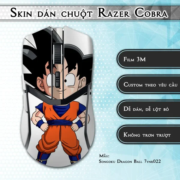 Skin dán chuột Razer Cobra Pro mẫu Songoku Dragon Ball 7vnr022