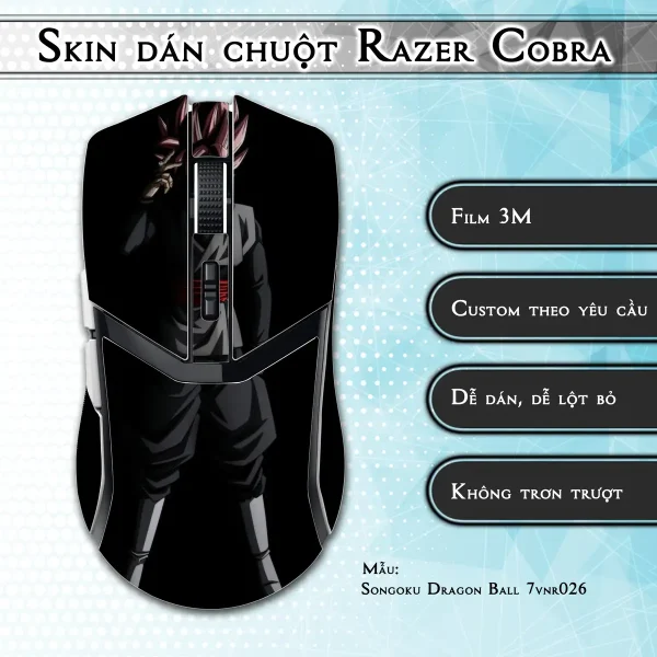 Skin dán chuột Razer Cobra Pro mẫu Songoku Dragon Ball 7vnr026