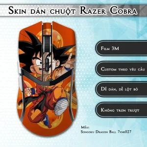 Skin dán chuột Razer Cobra Pro mẫu Songoku Dragon Ball 7vnr027