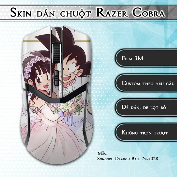 Skin dán chuột Razer Cobra Pro mẫu Songoku Dragon Ball 7vnr028