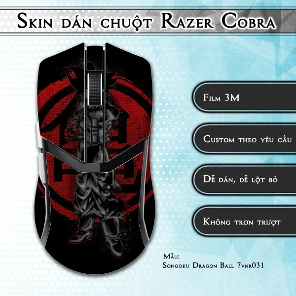 Skin dán chuột Razer Cobra Pro mẫu Songoku Dragon Ball 7vnr031
