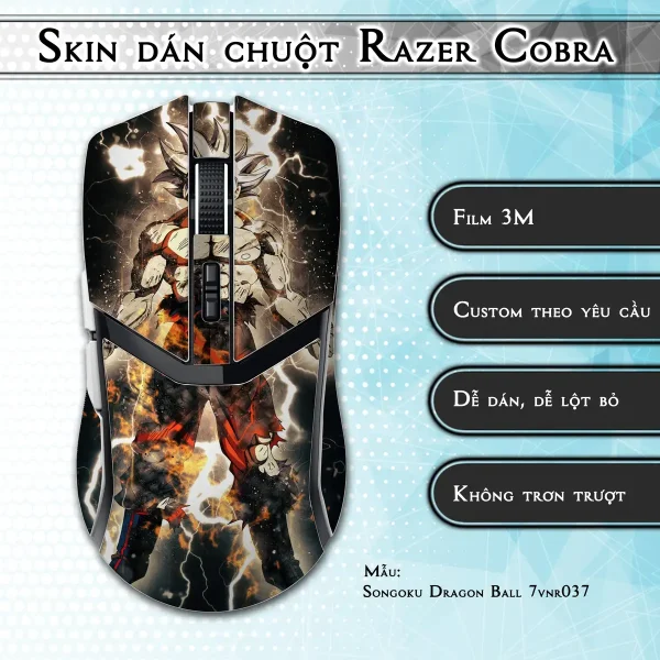 Skin dán chuột Razer Cobra Pro mẫu Songoku Dragon Ball 7vnr037