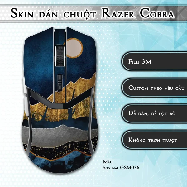 Skin dán chuột Razer Cobra Pro mẫu Sơn mài GSM036