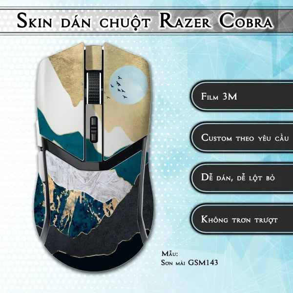 Skin dán chuột Razer Cobra Pro mẫu Sơn mài GSM143