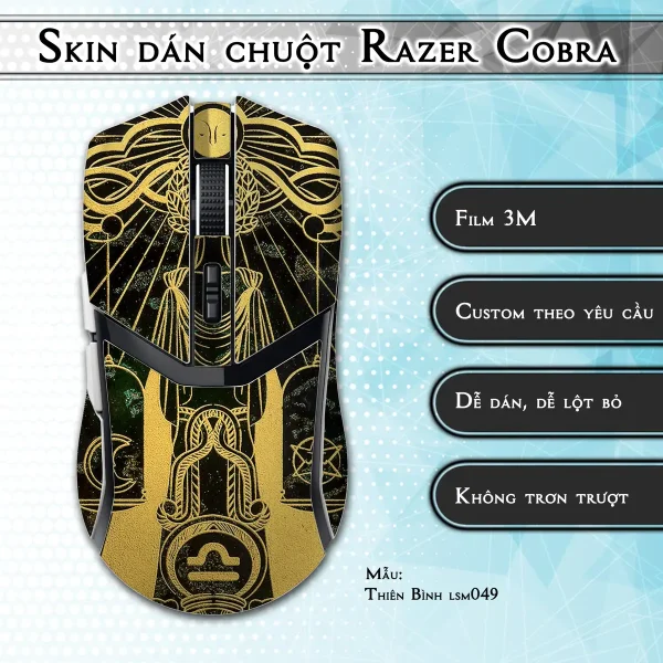 Skin dán chuột Razer Cobra Pro mẫu Thiên Bình lsm049