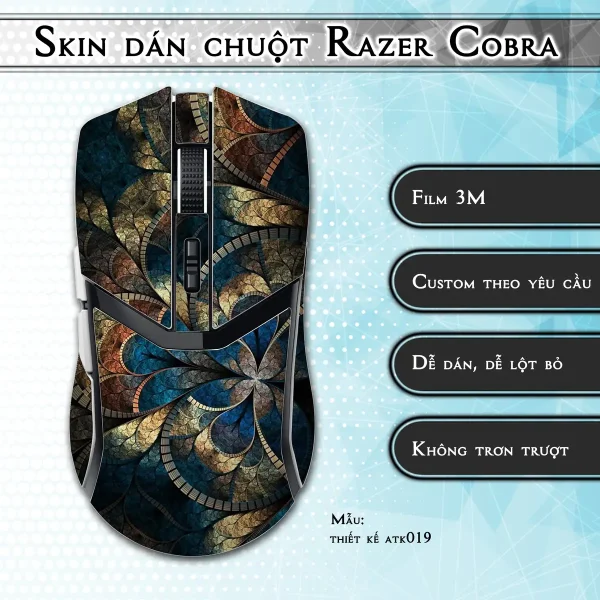 Skin dán chuột Razer Cobra Pro mẫu thiết kế atk019