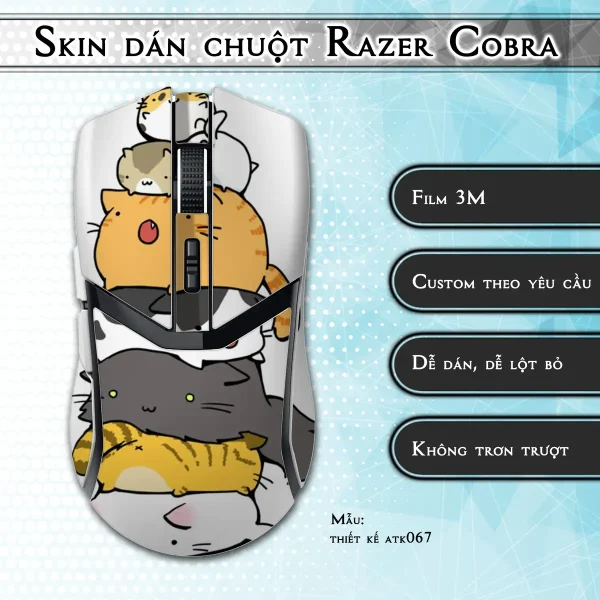 Skin dán chuột Razer Cobra Pro mẫu thiết kế atk067