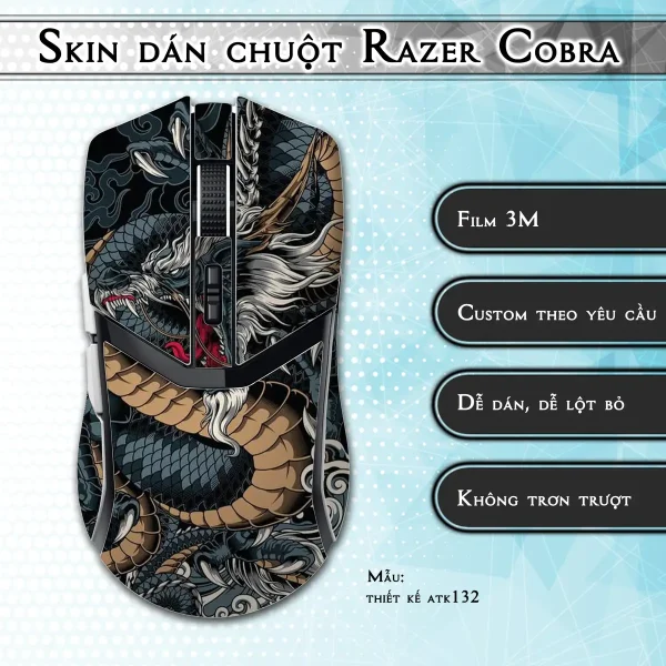 Skin dán chuột Razer Cobra Pro mẫu thiết kế atk132