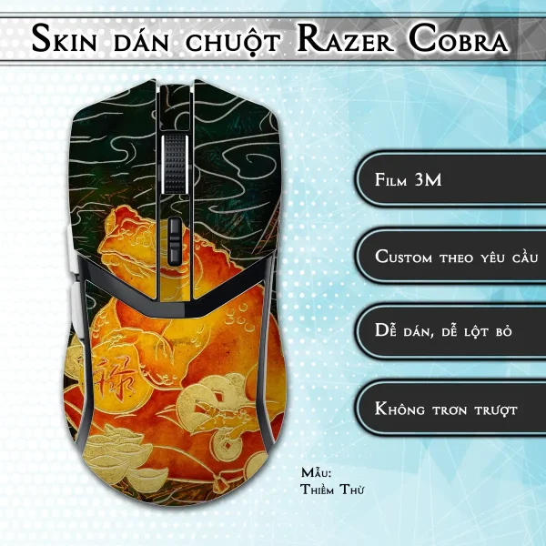 Skin dán chuột Razer Cobra Pro mẫu Thiềm Thừ