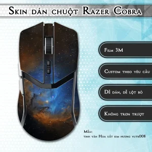 Skin dán chuột Razer Cobra Pro mẫu tinh vân Hoa uất kim hương vutr008