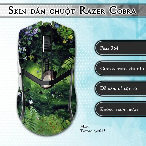 Skin dán chuột Razer Cobra Pro mẫu Totoro qvd015