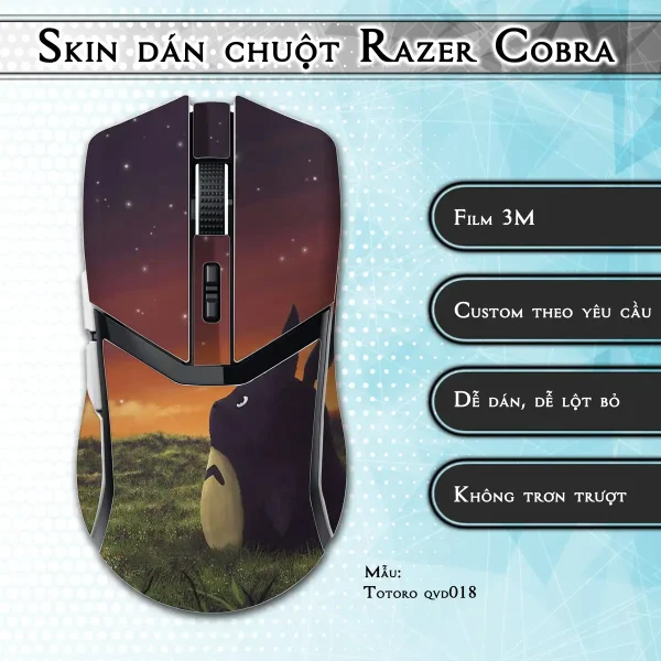 Skin dán chuột Razer Cobra Pro mẫu Totoro qvd018