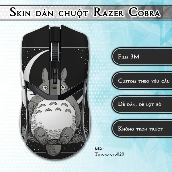 Skin dán chuột Razer Cobra Pro mẫu Totoro qvd020
