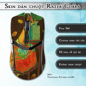 Skin dán chuột Razer Cobra Pro mẫu Traditional Patterns patt06