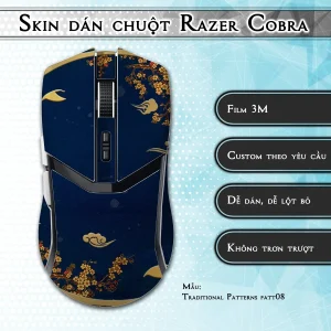 Skin dán chuột Razer Cobra Pro mẫu Traditional Patterns patt08