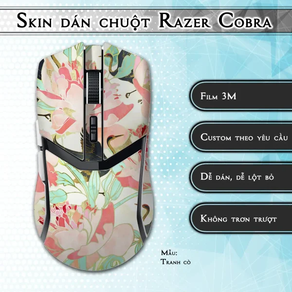 Skin dán chuột Razer Cobra Pro mẫu Tranh cò