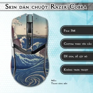 Skin dán chuột Razer Cobra Pro mẫu Tranh sóng biển