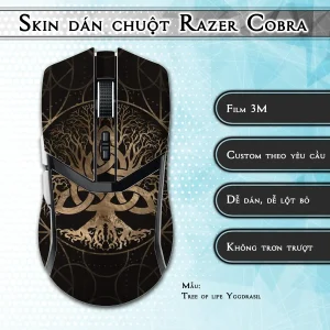Skin dán chuột Razer Cobra Pro mẫu Tree of life Yggdrasil