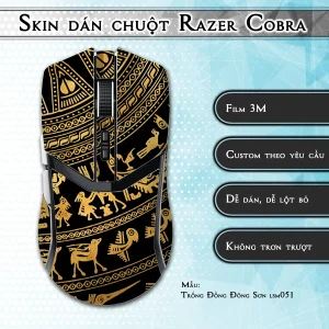 Skin dán chuột Razer Cobra Pro mẫu Trống Đồng Đông Sơn lsm051
