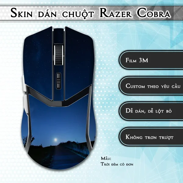Skin dán chuột Razer Cobra Pro mẫu Trời đêm cô đơn