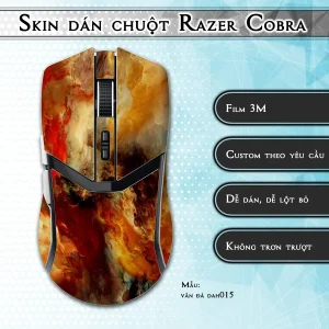 Skin dán chuột Razer Cobra Pro mẫu vân đá dah015