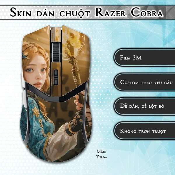 Skin dán chuột Razer Cobra Pro mẫu Zelda