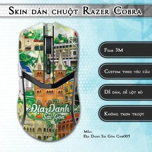 Skin dán chuột Razer Cobra Pro mẫu Địa Danh Sài Gòn Chib005