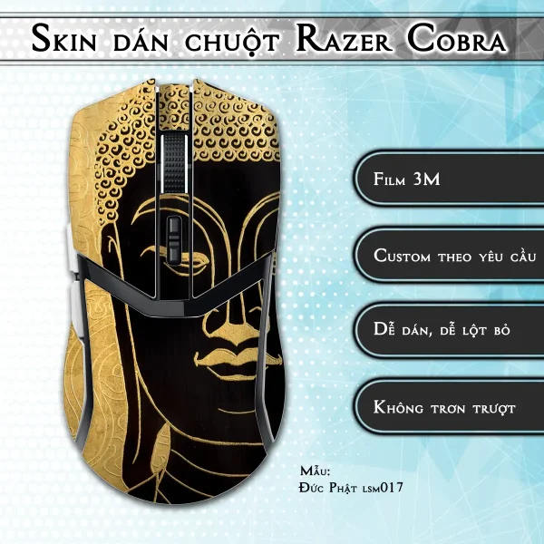 Skin dán chuột Razer Cobra Pro mẫu Đức Phật lsm017