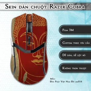 Skin dán chuột Razer Cobra Pro mẫu Đức Phật Việt Nam Đỏ lsm016