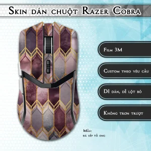 Skin dán chuột Razer Cobra Pro mẫu đá xếp tổ ong