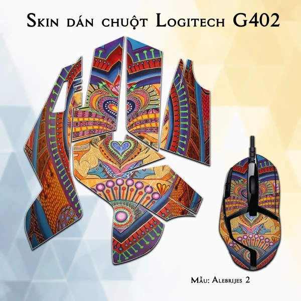 Skin dán chuột Logitech G402 mẫu Alebrijes 2