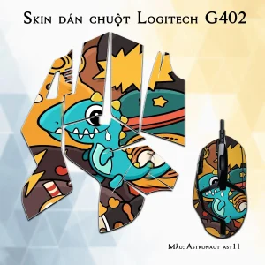 Skin dán chuột Logitech G402 mẫu Astronaut ast11