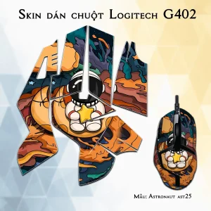 Skin dán chuột Logitech G402 mẫu Astronaut ast25