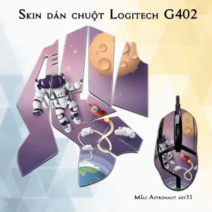 Skin dán chuột Logitech G402 mẫu Astronaut ast31
