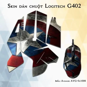 Skin dán chuột Logitech G402 mẫu Avenger avg1008