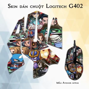 Skin dán chuột Logitech G402 mẫu Avenger infwar