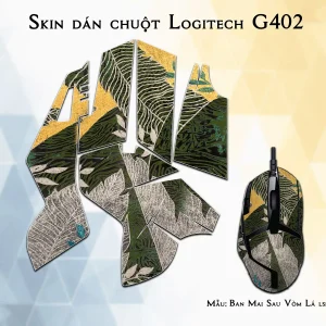 Skin dán chuột Logitech G402 mẫu Ban Mai Sau Vòm Lá lsm003