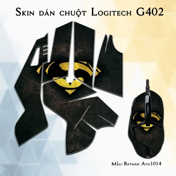 Skin dán chuột Logitech G402 mẫu Batman Avg1014