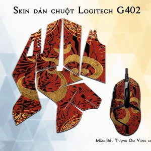 Skin dán chuột Logitech G402 mẫu Biểu Tượng Om Vàng lsm005