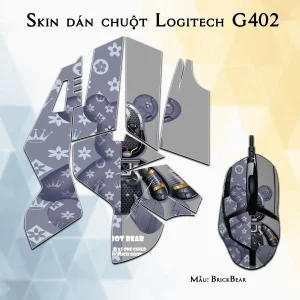Skin dán chuột Logitech G402 mẫu BrickBear