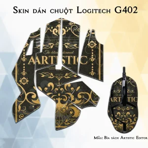 Skin dán chuột Logitech G402 mẫu Bìa sách Artistic Editor