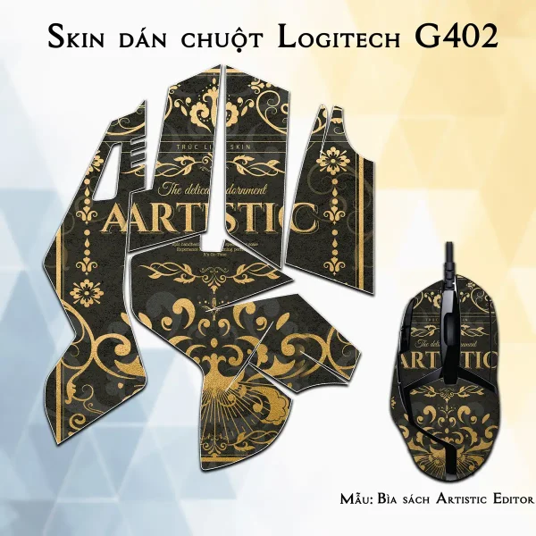 Skin dán chuột Logitech G402 mẫu Bìa sách Artistic Editor