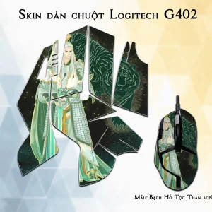 Skin dán chuột Logitech G402 mẫu Bạch Hổ Tộc Thần acp029