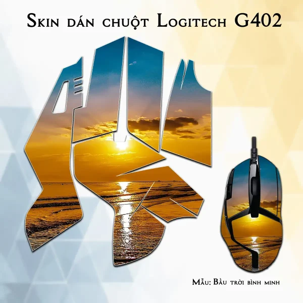 Skin dán chuột Logitech G402 mẫu Bầu trời bình minh