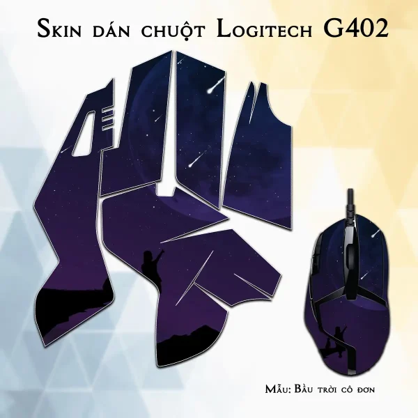 Skin dán chuột Logitech G402 mẫu Bầu trời cô đơn