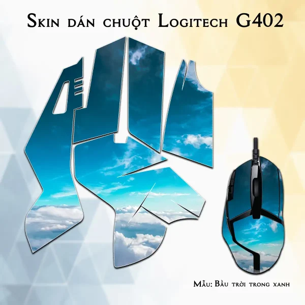 Skin dán chuột Logitech G402 mẫu Bầu trời trong xanh