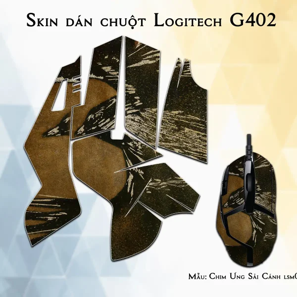 Skin dán chuột Logitech G402 mẫu Chim Ưng Sải Cánh lsm013